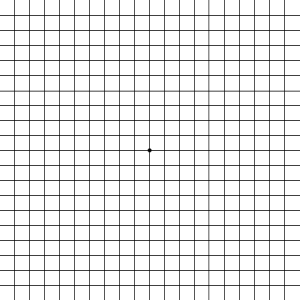 Amsler grid eye test for detecting macular problems